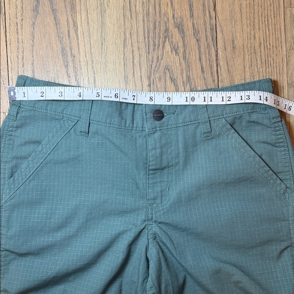 Carhartt Women's Force Original Fit Work Short Musk Green Size 4 - Picture 6 of 13